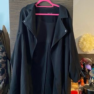 Black open coat from Torrid